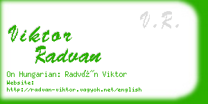 viktor radvan business card